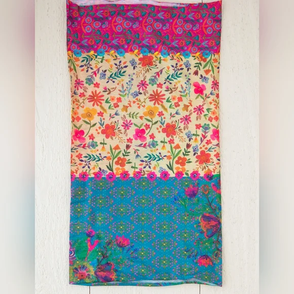 NATURAL LIFE Vibrant Floral Strapless Crop Top/headband - Picture 3 of 5